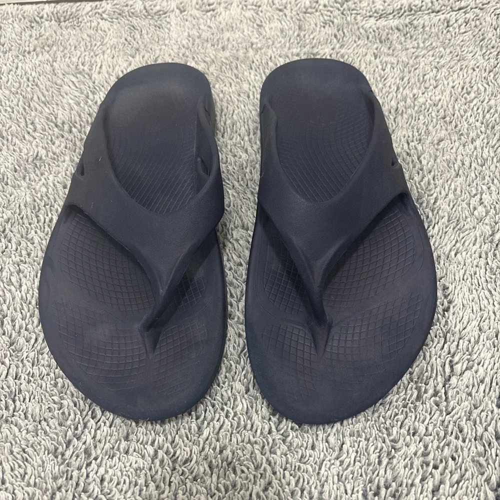 Oofos The Original Recovery Footwear Navy Blue Mens 11 Womens 13
